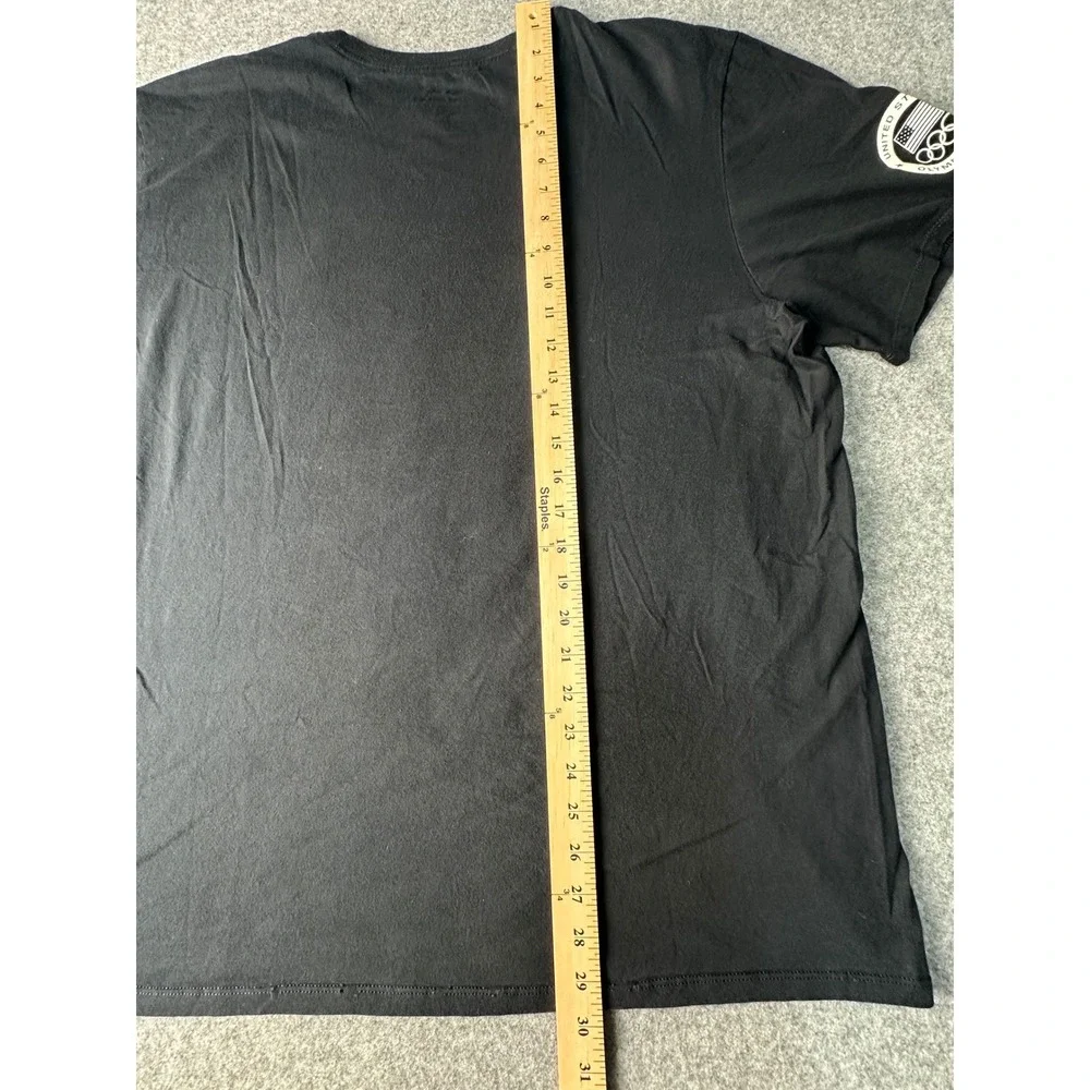 Nike Mens XXL Just Do It USA Olympic Team Graphic T-Shirt Black Athletic Cut